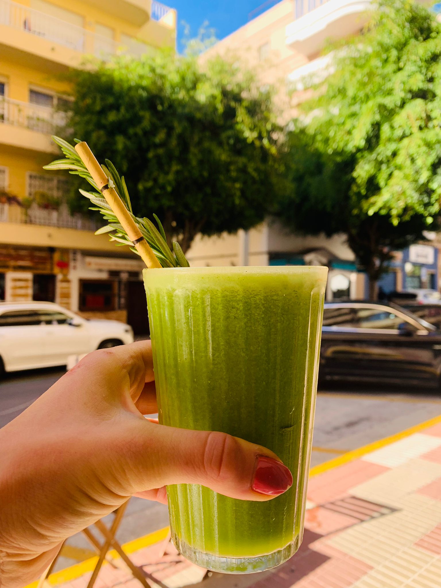 energising drink at yoga retreat in Marbella