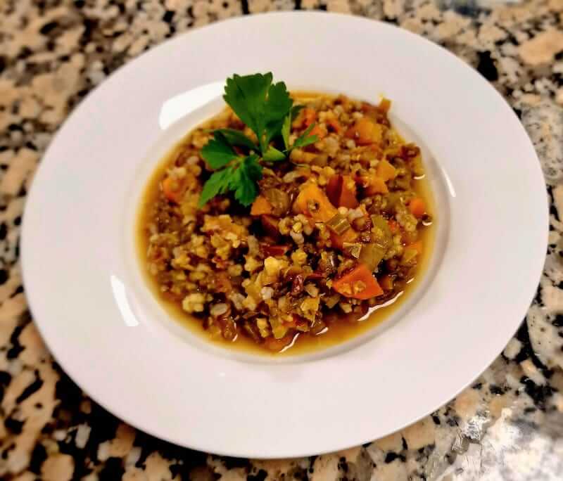 Risotto dish on Yoga retreat in Spain